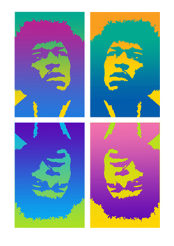 Andie Airfix Jimi Hendrix Rainbow Haze